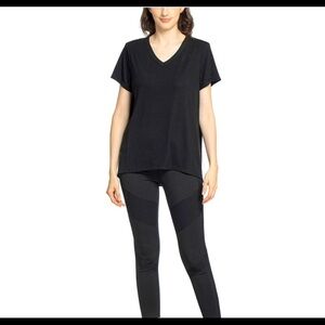 Tangerine Black Active Rib Leggings NWOT